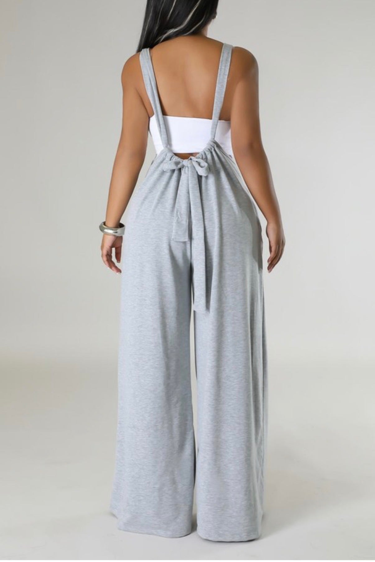 Wide-Leg Suspender Jumpsui