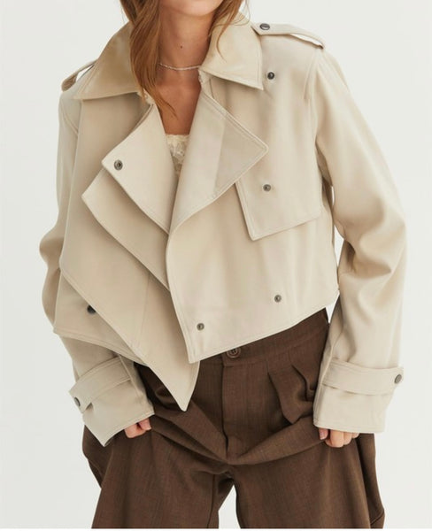 Cropped double- breasted  jacket