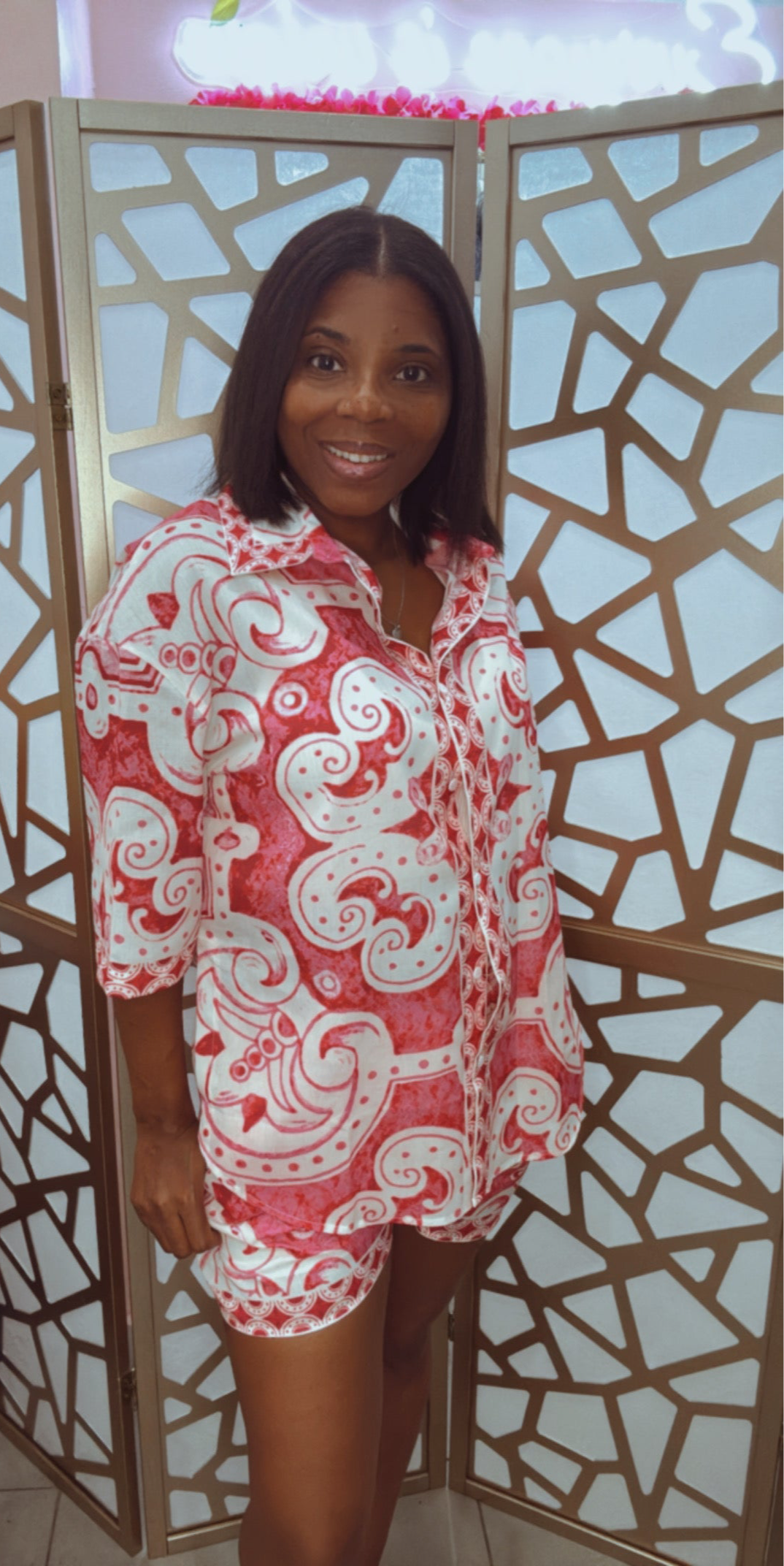 Oversized Shirt and Short Pants Set