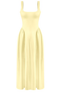 Sleeveless Squarenck A-line Midaxi Dress