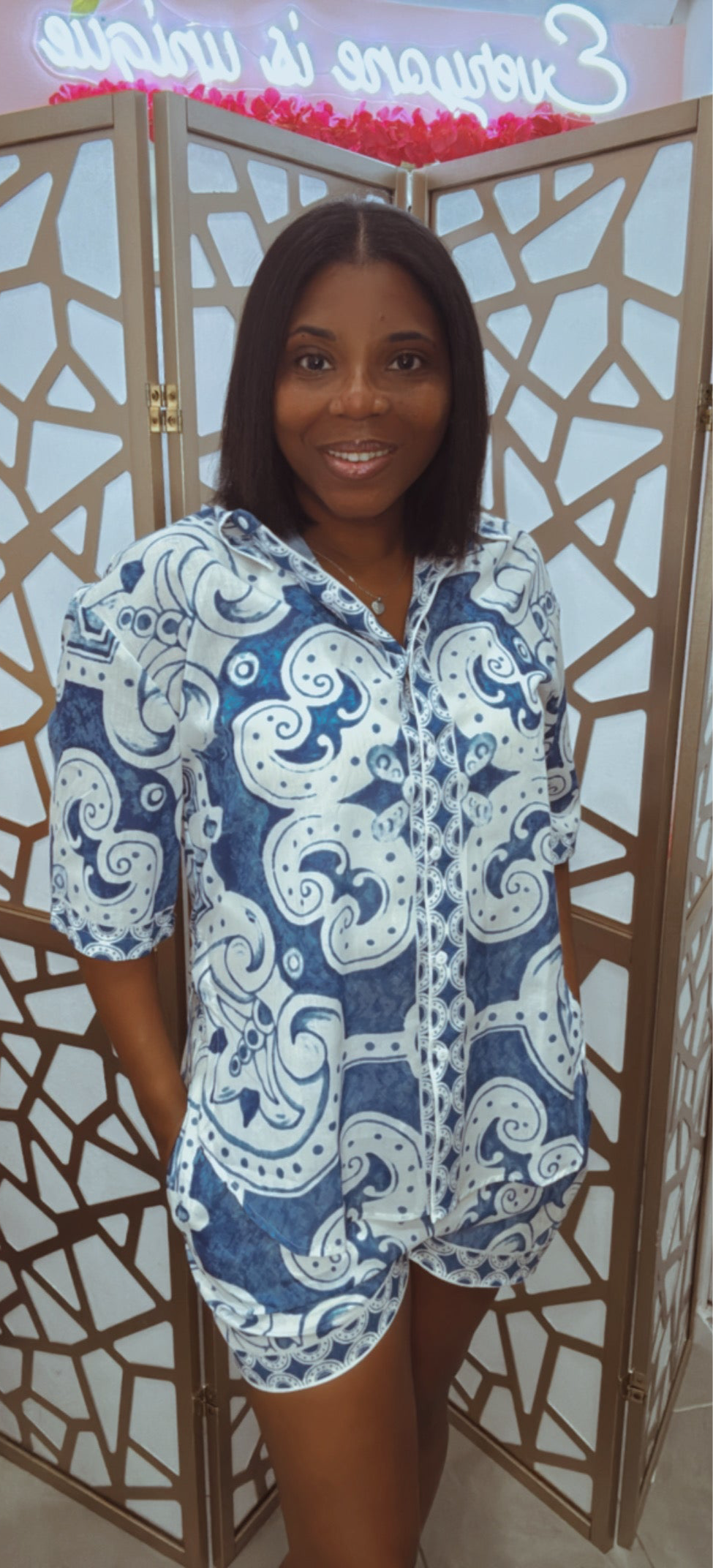 Oversized Shirt and Short Pants Set