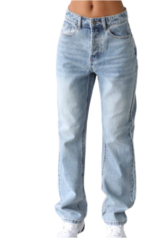 High rise denim jeans