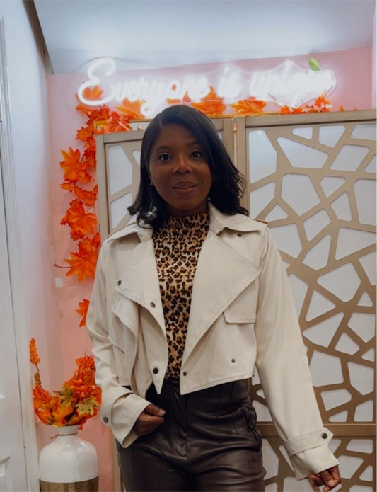 Cropped double- breasted  jacket