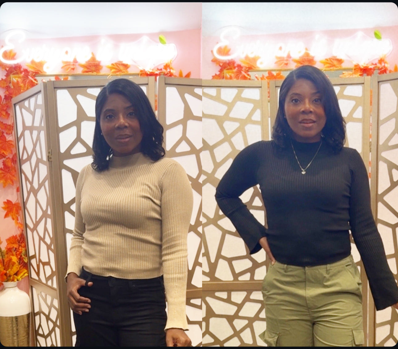 Flared sleeve knit top