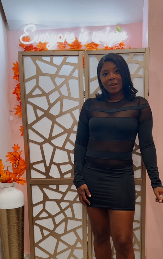 Mesh mini dress