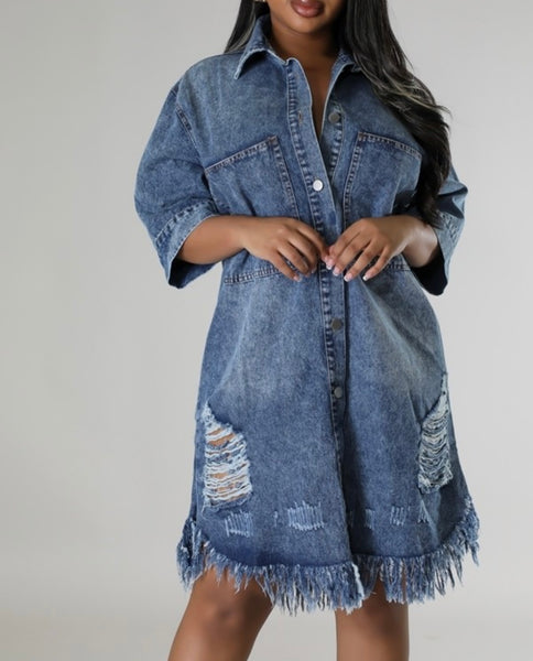 Short sleeve Denim dress