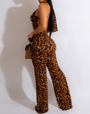 Leopard jumpsuit with headband