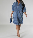 Short sleeve Denim dress