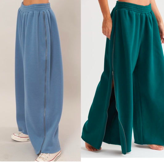 Zipper sweatpants