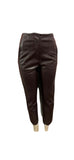 High waisted faux leather pants