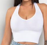 White crop top