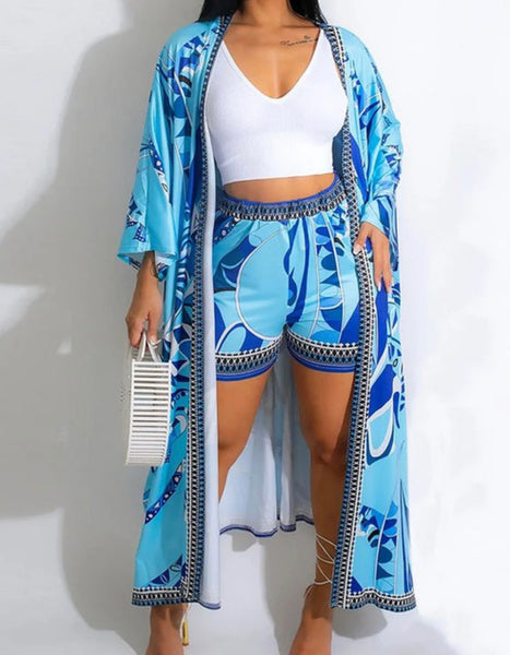 Kimono and shorts set