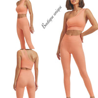 Peach Active Legging set