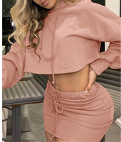 Hooded sweatsuit Skirts set