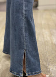 High rise flare denim