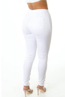 High  waist white pants